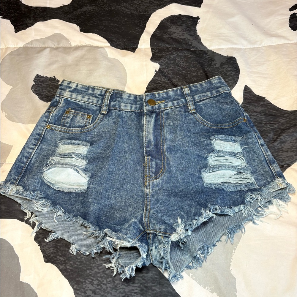 Denim Distressed Women's Shorts